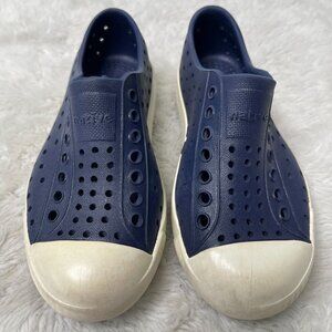 Native Kid's Blue Jefferson Rubber Washable Slip On Shoes Sneakers Size C10